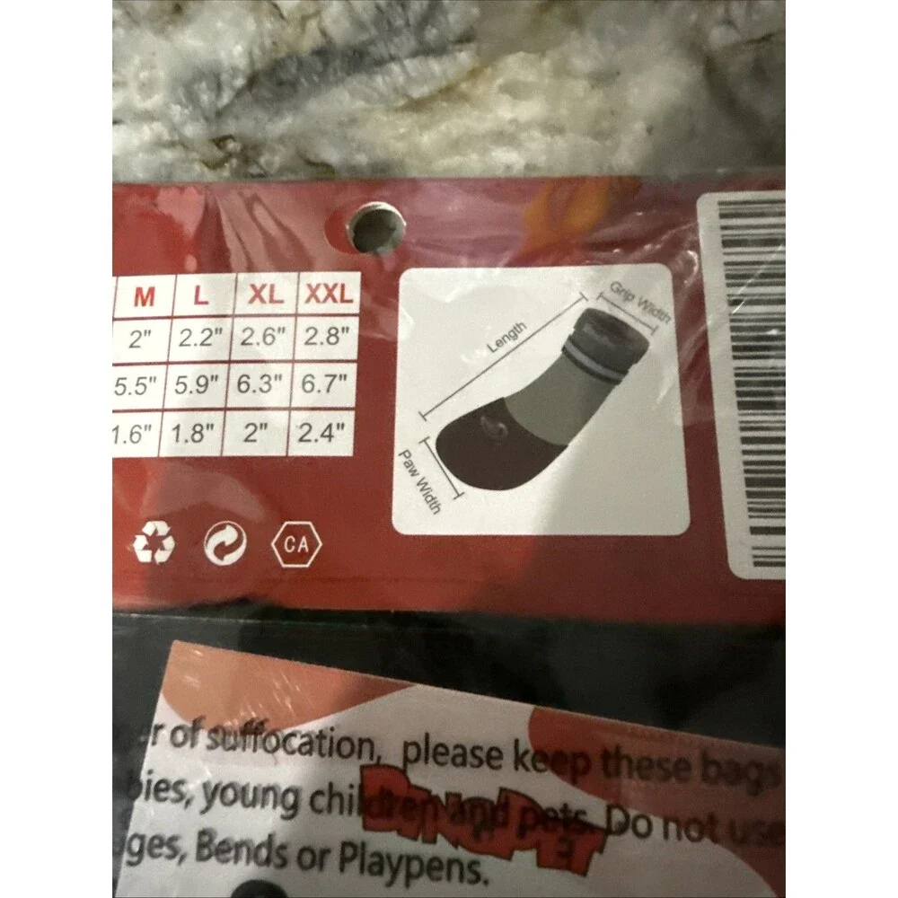 Dog Socks for Outdoor Anti Slip Waterproof Sz Small ~ Brand New